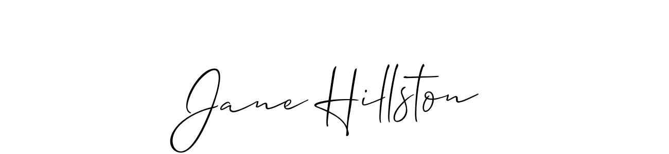 Also we have Jane Hillston name is the best signature style. Create professional handwritten signature collection using Allison_Script autograph style. Jane Hillston signature style 2 images and pictures png