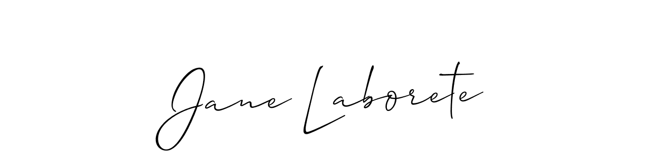 The best way (Allison_Script) to make a short signature is to pick only two or three words in your name. The name Jane Laborete include a total of six letters. For converting this name. Jane Laborete signature style 2 images and pictures png