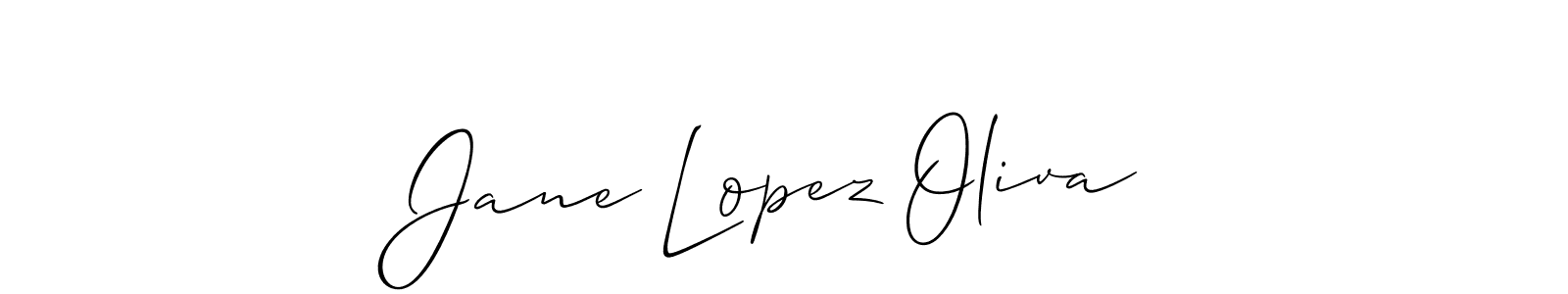 Design your own signature with our free online signature maker. With this signature software, you can create a handwritten (Allison_Script) signature for name Jane Lopez Oliva. Jane Lopez Oliva signature style 2 images and pictures png