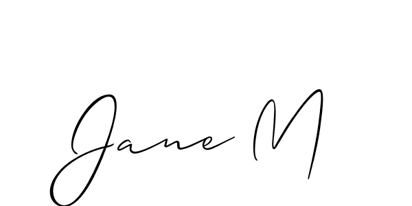 Use a signature maker to create a handwritten signature online. With this signature software, you can design (Allison_Script) your own signature for name Jane M. Jane M signature style 2 images and pictures png