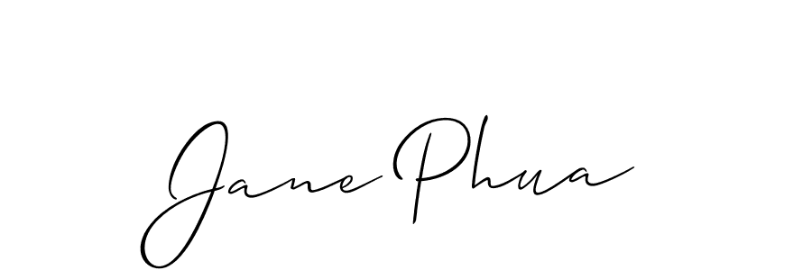 You should practise on your own different ways (Allison_Script) to write your name (Jane Phua) in signature. don't let someone else do it for you. Jane Phua signature style 2 images and pictures png