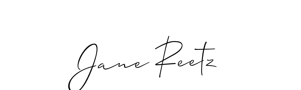 Similarly Allison_Script is the best handwritten signature design. Signature creator online .You can use it as an online autograph creator for name Jane Reetz. Jane Reetz signature style 2 images and pictures png