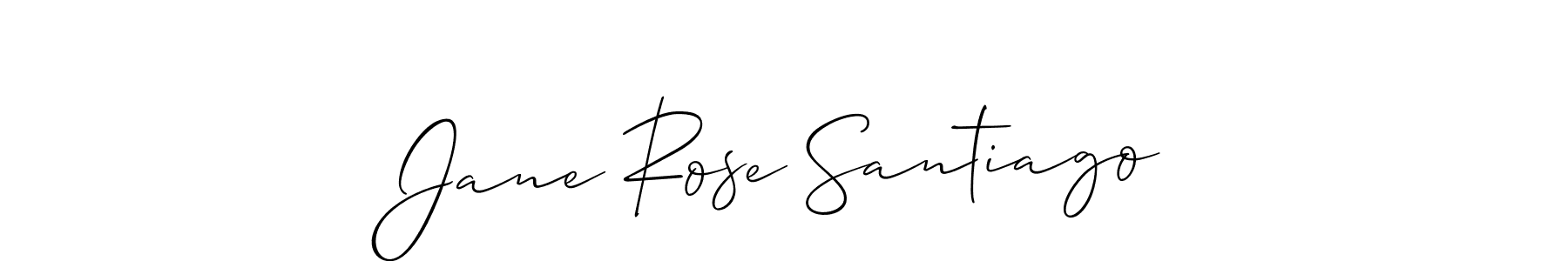 How to make Jane Rose Santiago signature? Allison_Script is a professional autograph style. Create handwritten signature for Jane Rose Santiago name. Jane Rose Santiago signature style 2 images and pictures png