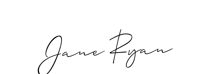 Make a beautiful signature design for name Jane Ryan. With this signature (Allison_Script) style, you can create a handwritten signature for free. Jane Ryan signature style 2 images and pictures png