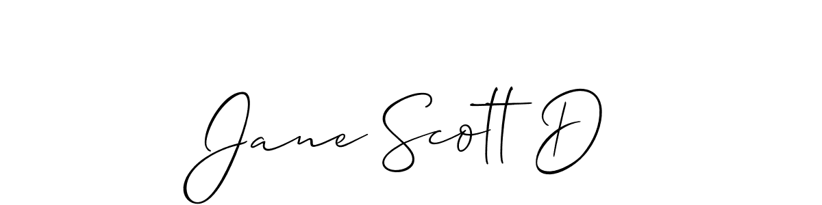 Allison_Script is a professional signature style that is perfect for those who want to add a touch of class to their signature. It is also a great choice for those who want to make their signature more unique. Get Jane Scott D name to fancy signature for free. Jane Scott D signature style 2 images and pictures png