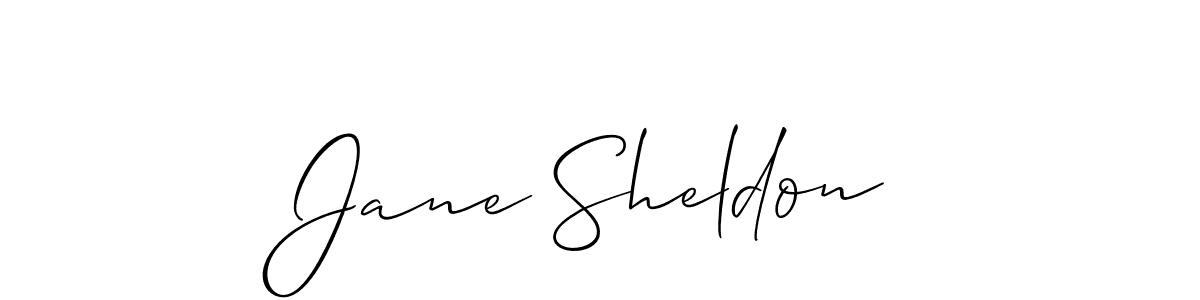 Make a beautiful signature design for name Jane Sheldon. With this signature (Allison_Script) style, you can create a handwritten signature for free. Jane Sheldon signature style 2 images and pictures png