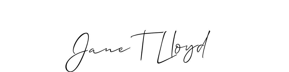 How to make Jane T Lloyd name signature. Use Allison_Script style for creating short signs online. This is the latest handwritten sign. Jane T Lloyd signature style 2 images and pictures png