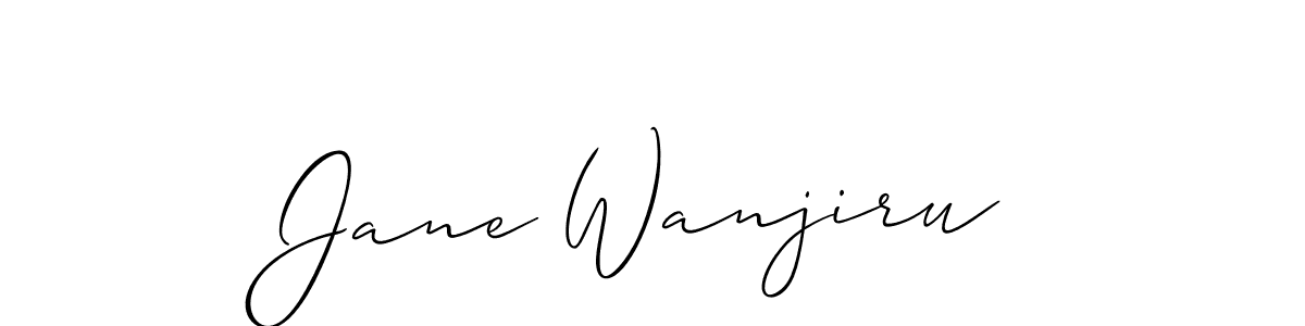 Allison_Script is a professional signature style that is perfect for those who want to add a touch of class to their signature. It is also a great choice for those who want to make their signature more unique. Get Jane Wanjiru name to fancy signature for free. Jane Wanjiru signature style 2 images and pictures png