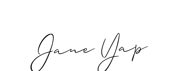 How to make Jane Yap signature? Allison_Script is a professional autograph style. Create handwritten signature for Jane Yap name. Jane Yap signature style 2 images and pictures png