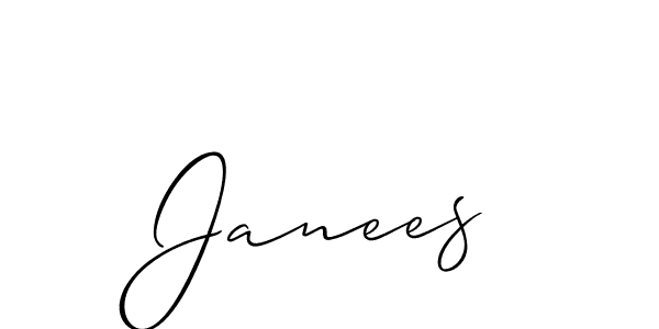 You should practise on your own different ways (Allison_Script) to write your name (Janees) in signature. don't let someone else do it for you. Janees signature style 2 images and pictures png