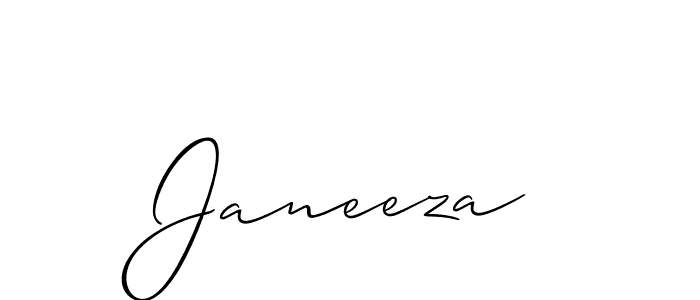 You should practise on your own different ways (Allison_Script) to write your name (Janeeza) in signature. don't let someone else do it for you. Janeeza signature style 2 images and pictures png