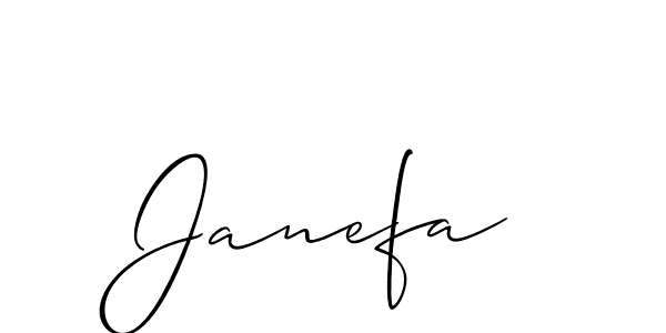 You should practise on your own different ways (Allison_Script) to write your name (Janefa) in signature. don't let someone else do it for you. Janefa signature style 2 images and pictures png