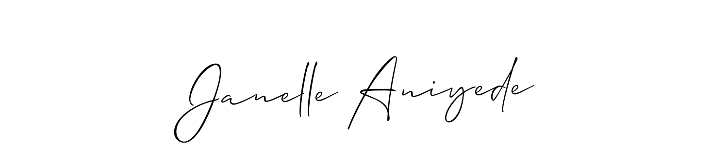 Make a beautiful signature design for name Janelle Aniyede. Use this online signature maker to create a handwritten signature for free. Janelle Aniyede signature style 2 images and pictures png