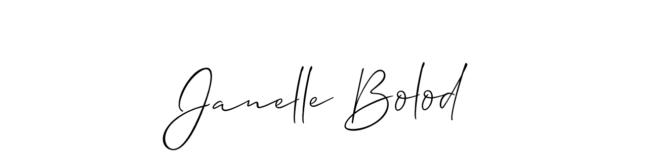 Janelle Bolod stylish signature style. Best Handwritten Sign (Allison_Script) for my name. Handwritten Signature Collection Ideas for my name Janelle Bolod. Janelle Bolod signature style 2 images and pictures png