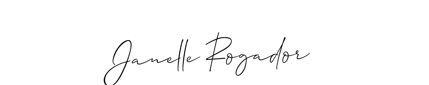 Create a beautiful signature design for name Janelle Rogador. With this signature (Allison_Script) fonts, you can make a handwritten signature for free. Janelle Rogador signature style 2 images and pictures png