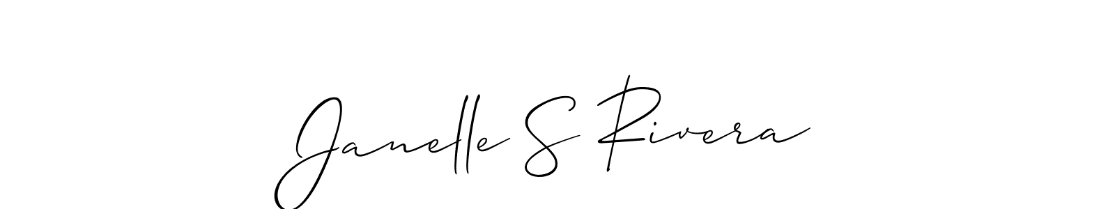Janelle S Rivera stylish signature style. Best Handwritten Sign (Allison_Script) for my name. Handwritten Signature Collection Ideas for my name Janelle S Rivera. Janelle S Rivera signature style 2 images and pictures png