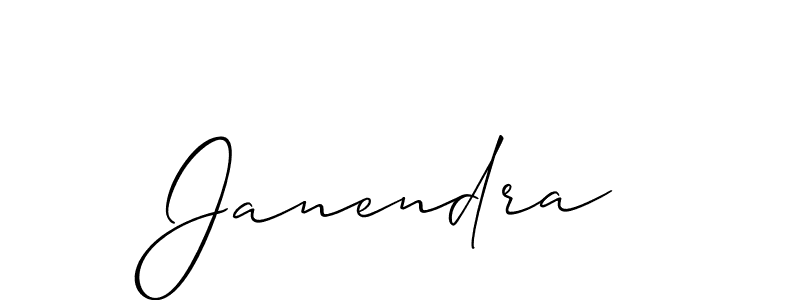 Also we have Janendra name is the best signature style. Create professional handwritten signature collection using Allison_Script autograph style. Janendra signature style 2 images and pictures png
