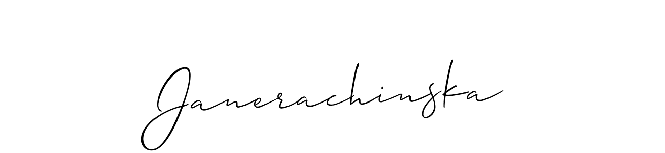 Also we have Janerachinska name is the best signature style. Create professional handwritten signature collection using Allison_Script autograph style. Janerachinska signature style 2 images and pictures png