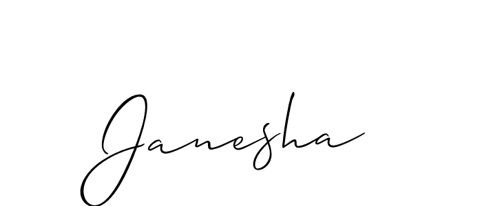 How to make Janesha signature? Allison_Script is a professional autograph style. Create handwritten signature for Janesha name. Janesha signature style 2 images and pictures png