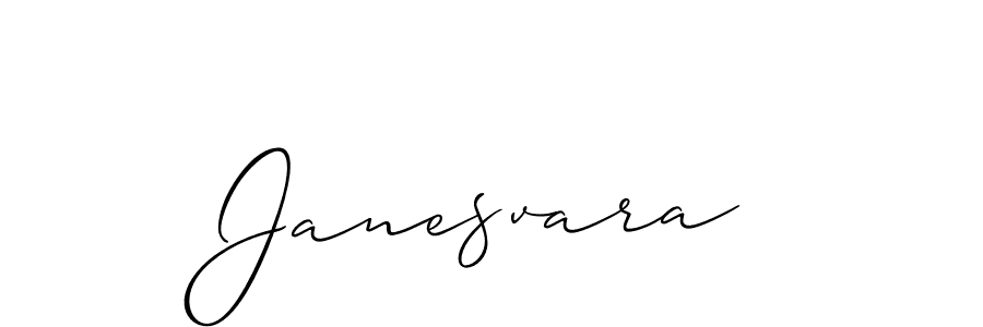 Design your own signature with our free online signature maker. With this signature software, you can create a handwritten (Allison_Script) signature for name Janesvara. Janesvara signature style 2 images and pictures png