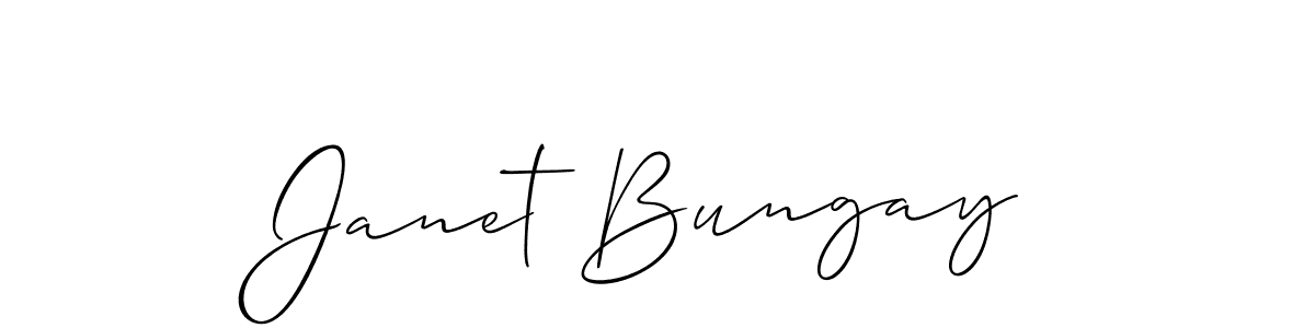 Also You can easily find your signature by using the search form. We will create Janet Bungay name handwritten signature images for you free of cost using Allison_Script sign style. Janet Bungay signature style 2 images and pictures png