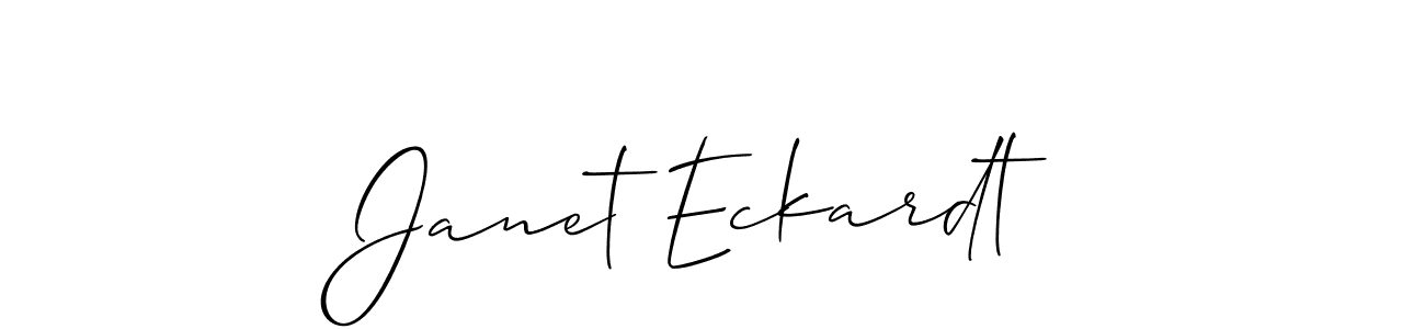 How to make Janet Eckardt signature? Allison_Script is a professional autograph style. Create handwritten signature for Janet Eckardt name. Janet Eckardt signature style 2 images and pictures png