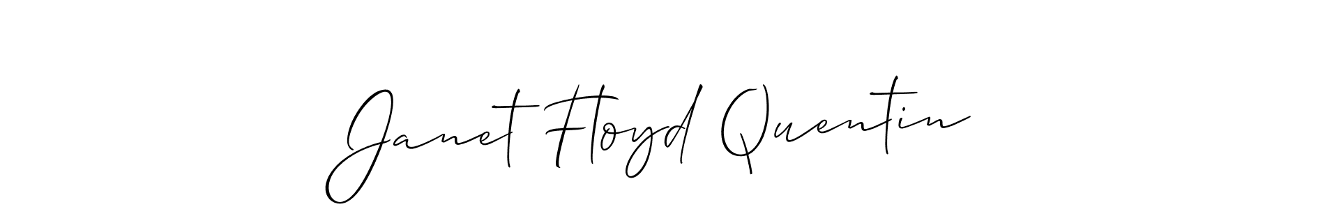 The best way (Allison_Script) to make a short signature is to pick only two or three words in your name. The name Janet Floyd Quentin include a total of six letters. For converting this name. Janet Floyd Quentin signature style 2 images and pictures png