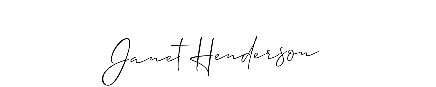 It looks lik you need a new signature style for name Janet Henderson. Design unique handwritten (Allison_Script) signature with our free signature maker in just a few clicks. Janet Henderson signature style 2 images and pictures png