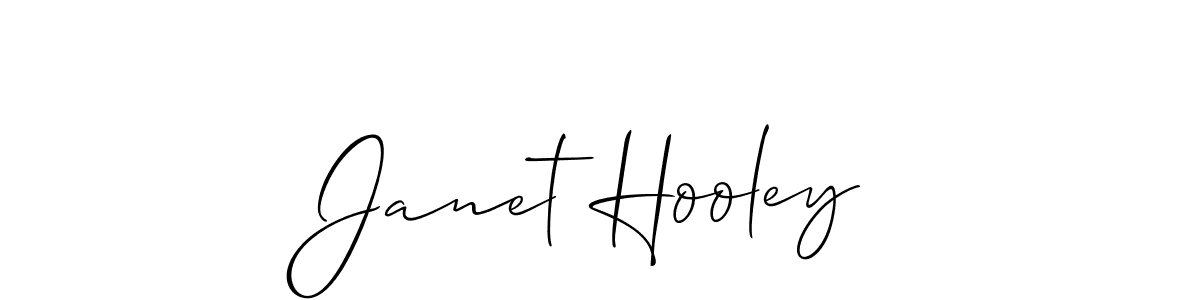 Create a beautiful signature design for name Janet Hooley. With this signature (Allison_Script) fonts, you can make a handwritten signature for free. Janet Hooley signature style 2 images and pictures png