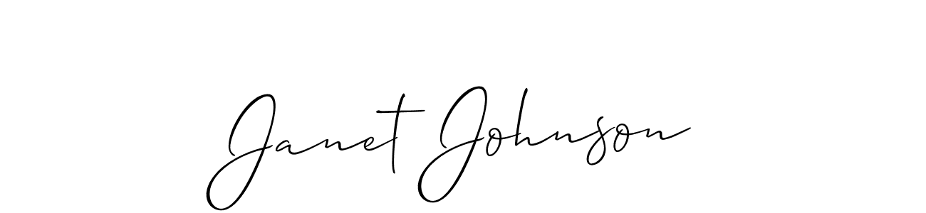 Make a beautiful signature design for name Janet Johnson. With this signature (Allison_Script) style, you can create a handwritten signature for free. Janet Johnson signature style 2 images and pictures png