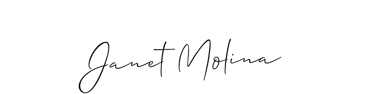 Allison_Script is a professional signature style that is perfect for those who want to add a touch of class to their signature. It is also a great choice for those who want to make their signature more unique. Get Janet Molina name to fancy signature for free. Janet Molina signature style 2 images and pictures png