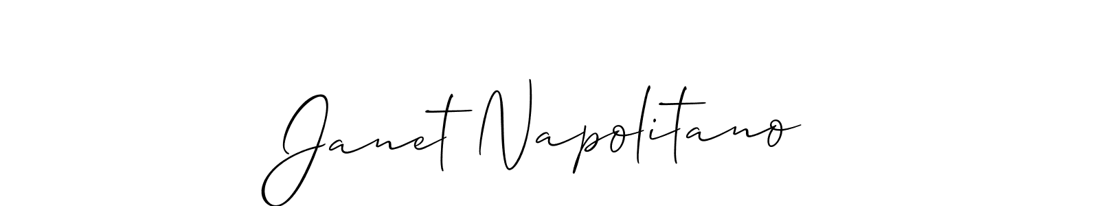 if you are searching for the best signature style for your name Janet Napolitano. so please give up your signature search. here we have designed multiple signature styles  using Allison_Script. Janet Napolitano signature style 2 images and pictures png