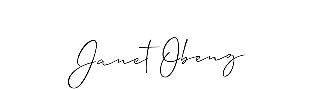 Create a beautiful signature design for name Janet Obeng. With this signature (Allison_Script) fonts, you can make a handwritten signature for free. Janet Obeng signature style 2 images and pictures png