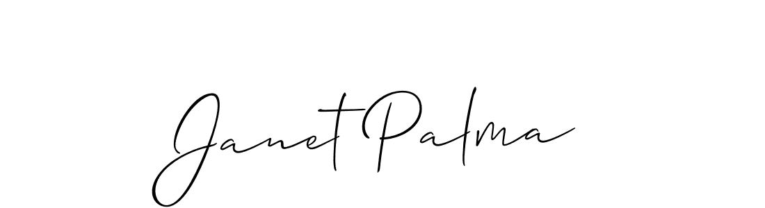 Make a beautiful signature design for name Janet Palma. With this signature (Allison_Script) style, you can create a handwritten signature for free. Janet Palma signature style 2 images and pictures png