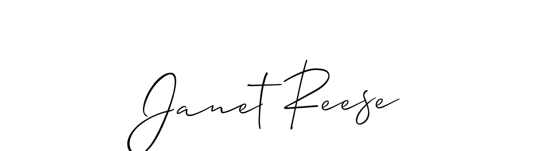 How to make Janet Reese signature? Allison_Script is a professional autograph style. Create handwritten signature for Janet Reese name. Janet Reese signature style 2 images and pictures png