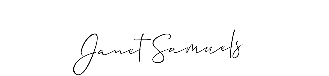Create a beautiful signature design for name Janet Samuels. With this signature (Allison_Script) fonts, you can make a handwritten signature for free. Janet Samuels signature style 2 images and pictures png