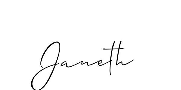 Best and Professional Signature Style for Janeth. Allison_Script Best Signature Style Collection. Janeth signature style 2 images and pictures png