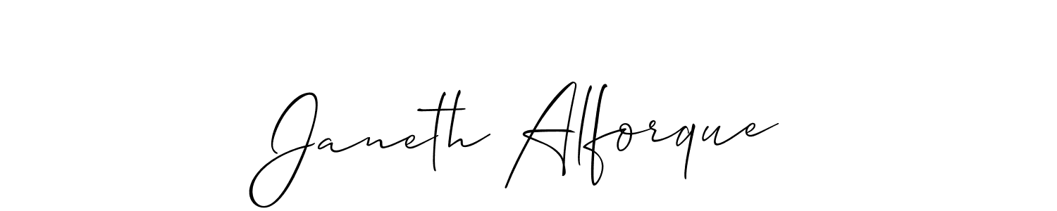 Once you've used our free online signature maker to create your best signature Allison_Script style, it's time to enjoy all of the benefits that Janeth Alforque name signing documents. Janeth Alforque signature style 2 images and pictures png