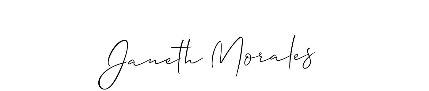 Janeth Morales stylish signature style. Best Handwritten Sign (Allison_Script) for my name. Handwritten Signature Collection Ideas for my name Janeth Morales. Janeth Morales signature style 2 images and pictures png