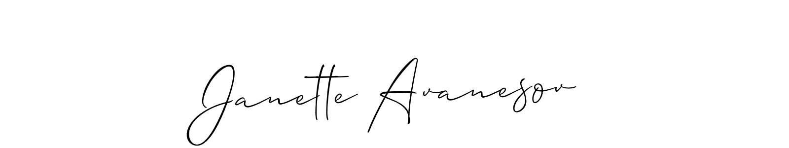 if you are searching for the best signature style for your name Janette Avanesov. so please give up your signature search. here we have designed multiple signature styles  using Allison_Script. Janette Avanesov signature style 2 images and pictures png