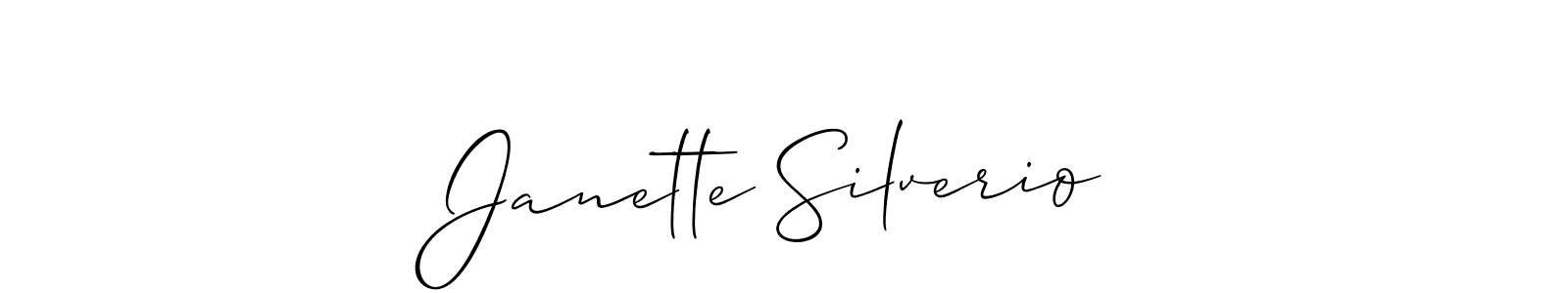 if you are searching for the best signature style for your name Janette Silverio. so please give up your signature search. here we have designed multiple signature styles  using Allison_Script. Janette Silverio signature style 2 images and pictures png