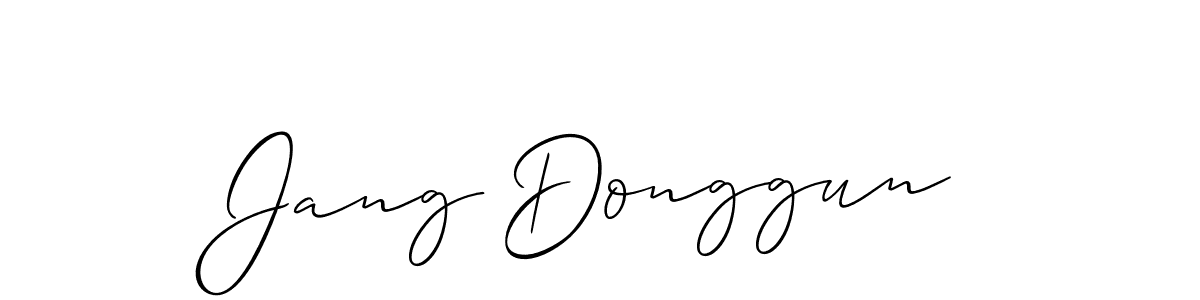 The best way (Allison_Script) to make a short signature is to pick only two or three words in your name. The name Jang Donggun include a total of six letters. For converting this name. Jang Donggun signature style 2 images and pictures png