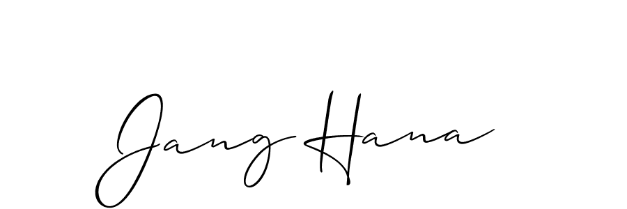 How to make Jang Hana signature? Allison_Script is a professional autograph style. Create handwritten signature for Jang Hana name. Jang Hana signature style 2 images and pictures png