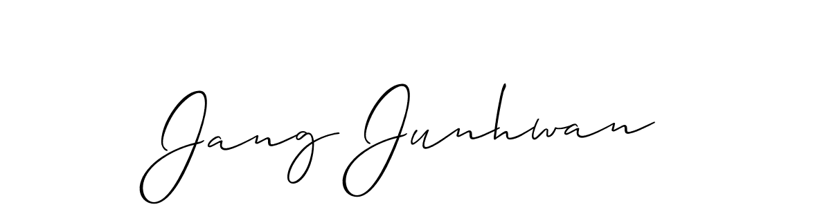 The best way (Allison_Script) to make a short signature is to pick only two or three words in your name. The name Jang Junhwan include a total of six letters. For converting this name. Jang Junhwan signature style 2 images and pictures png