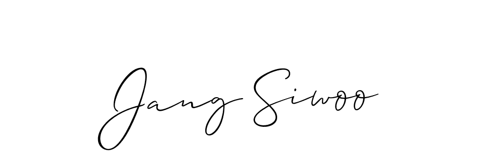 Create a beautiful signature design for name Jang Siwoo. With this signature (Allison_Script) fonts, you can make a handwritten signature for free. Jang Siwoo signature style 2 images and pictures png