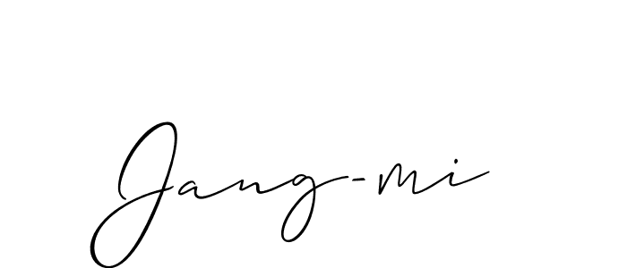 Make a beautiful signature design for name Jang-mi. With this signature (Allison_Script) style, you can create a handwritten signature for free. Jang-mi signature style 2 images and pictures png