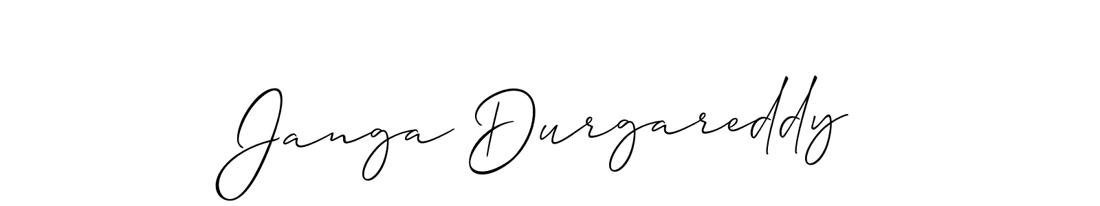 Also we have Janga Durgareddy name is the best signature style. Create professional handwritten signature collection using Allison_Script autograph style. Janga Durgareddy signature style 2 images and pictures png