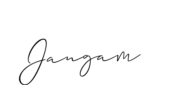 Similarly Allison_Script is the best handwritten signature design. Signature creator online .You can use it as an online autograph creator for name Jangam. Jangam signature style 2 images and pictures png
