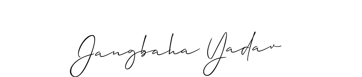 Check out images of Autograph of Jangbaha Yadav name. Actor Jangbaha Yadav Signature Style. Allison_Script is a professional sign style online. Jangbaha Yadav signature style 2 images and pictures png