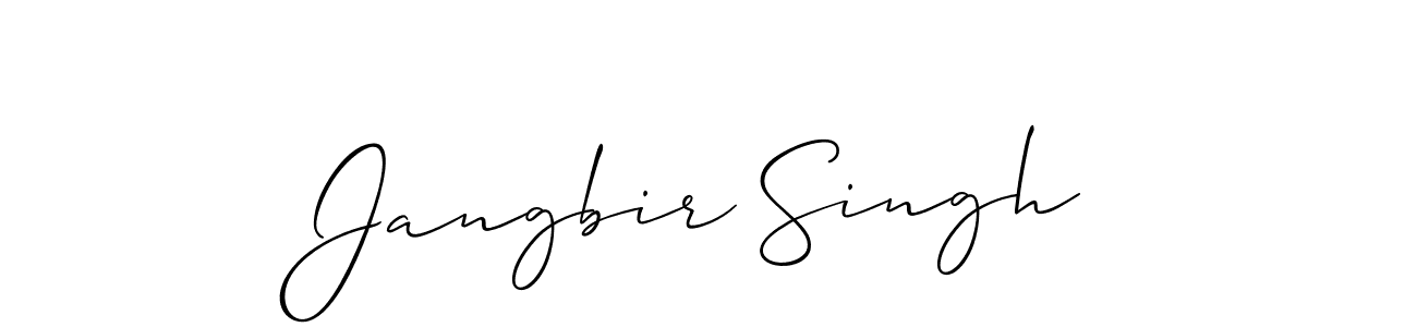 Design your own signature with our free online signature maker. With this signature software, you can create a handwritten (Allison_Script) signature for name Jangbir Singh. Jangbir Singh signature style 2 images and pictures png